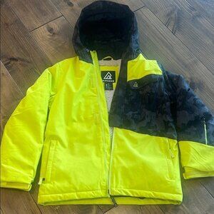 Arctix Kids Neon Yellow and Black Puffer Jacket